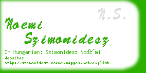 noemi szimonidesz business card